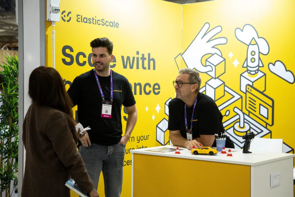 ElasticScale booth at SaaStock Europe 2025
