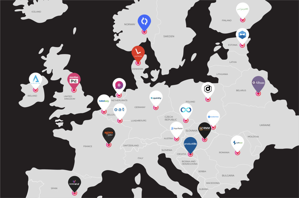 Europe Map-10 European SaaS companies