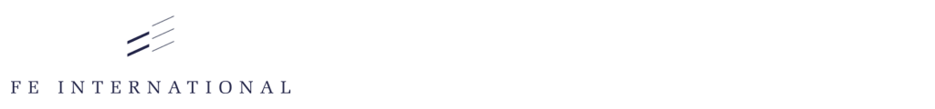 FE International dark blue logo