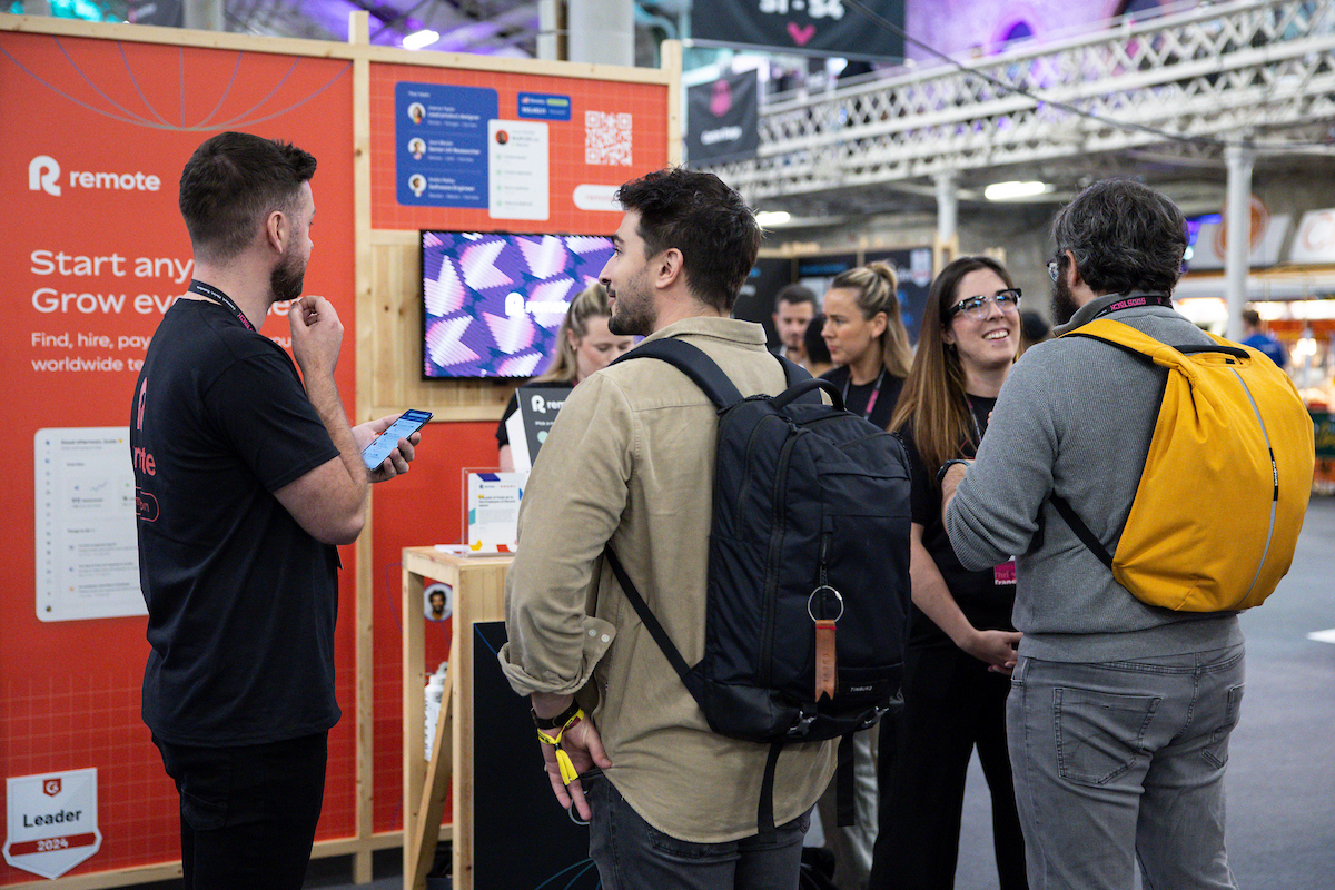 Remote.com booth at SaaStock Europe 2024