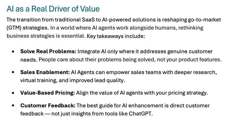 Aimee Williams’ SaaStock Europe 2025 takeaways: sales enablement, pricing, and customer feedback.